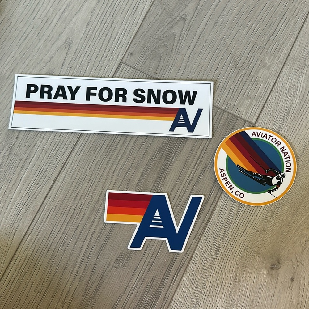 Set of 3 aviator nation Aspen stickers